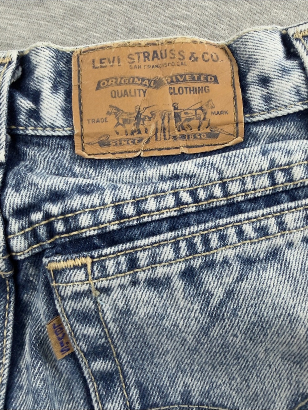 Levi’s USA acid wash mom jeans vintage 80s tapered fit - Picture 6 of 15